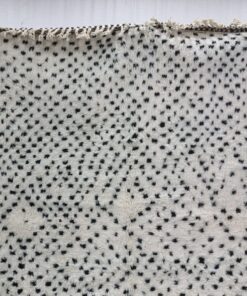 White and Black Dotted Rug