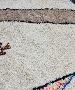 Abstract Brown and White Rug