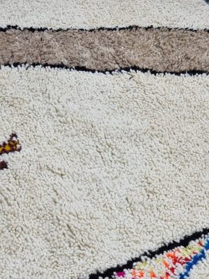 Abstract Brown and White Rug
