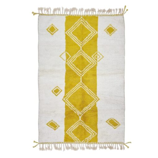 Yellow And White Rug