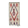 White And Red Vintage Rug