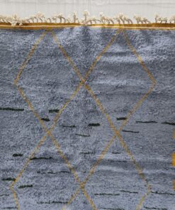 Gray and Gold Soft Rug