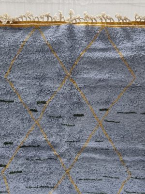 Gray and Gold Soft Rug