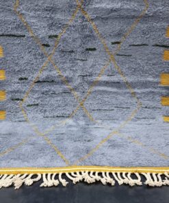 Gray and Gold Soft Rug