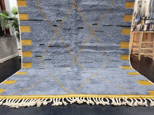 Gray and Gold Soft Rug