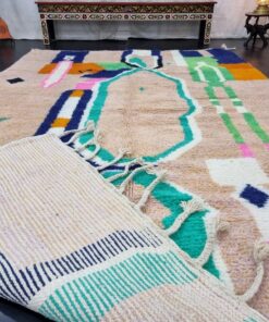 Salmon and Turquoise Rug