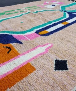 Salmon and Turquoise Rug