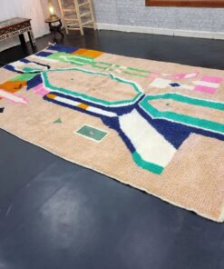 Salmon and Turquoise Rug