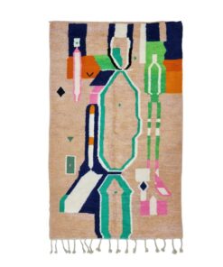 Salmon and Turquoise Rug