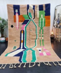 Salmon and Turquoise Rug