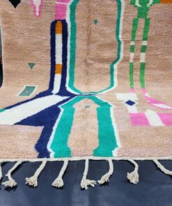 Salmon and Turquoise Rug