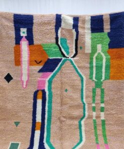 Salmon and Turquoise Rug