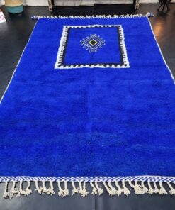Bright Blue and Black Rug