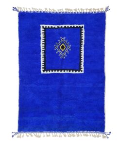 Bright Blue and Black Rug