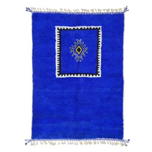 Bright Blue and Black Rug