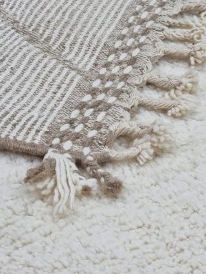 White and Beige Rug
