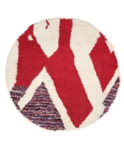 Burgundy and White Rug