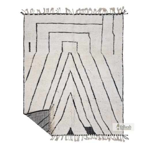 SOFANA - White Rug - Moroccan Beni Ourain Tufted Carpet