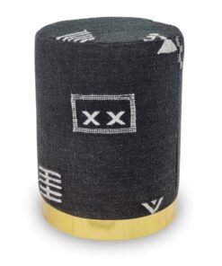 Black and white pouf