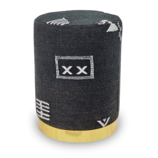 Black and white pouf