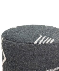 Black and white pouf