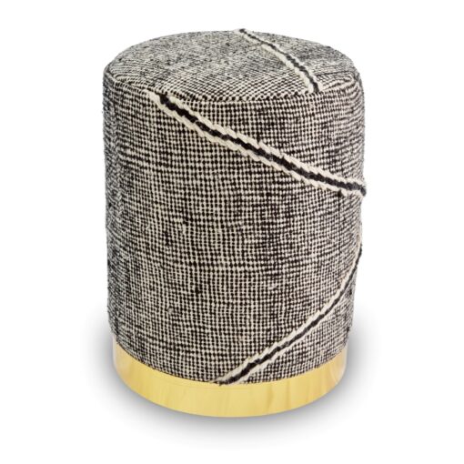 White zigzag Pouf