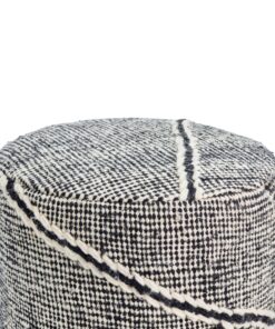 White zigzag Pouf