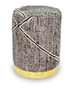 Zigzag black white pouf