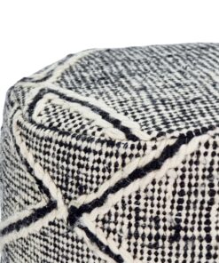Zigzag black white pouf