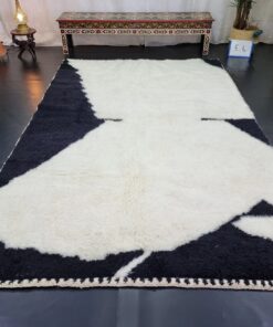 Black And White Abstract Rug