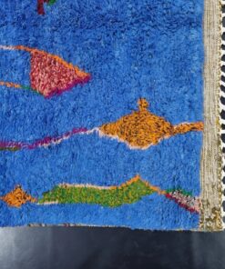 Blue And Pink Abstract Rug