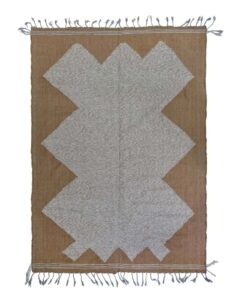 LINA – Brown Rug  – Moroccan Zanafi Kilim Geometric Rug