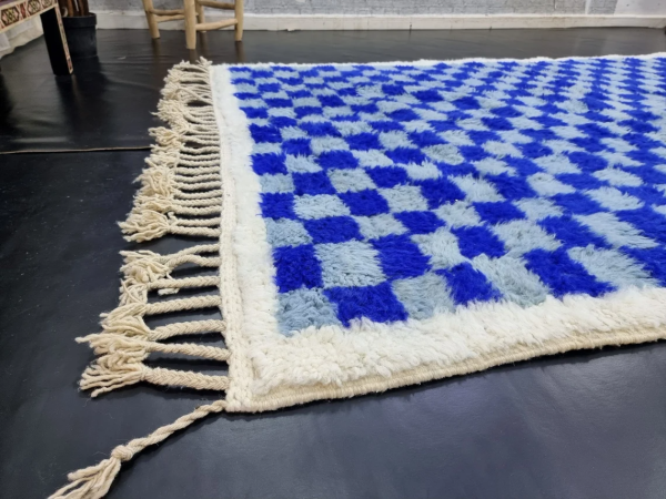 Blue And White Rug