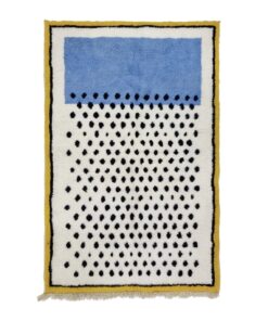 AINA - Beni Ourain Rug - Custom Size Rug Dotted Blue Carpet
