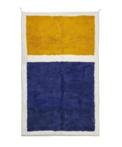 Yellow and Dark Blue Rug