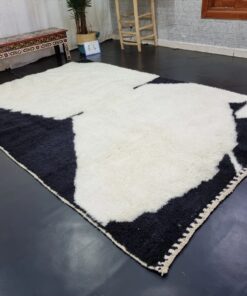 Black And White Abstract Rug