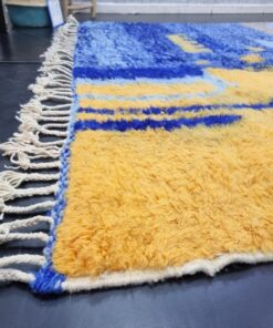 Blue and Yellow Abstract Rug