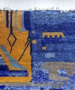 Blue and Yellow Abstract Rug