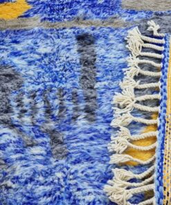 Blue and Yellow Abstract Rug