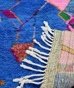 Blue And Pink Abstract Rug