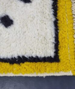 Yellow & Light Blue Dotted Rug