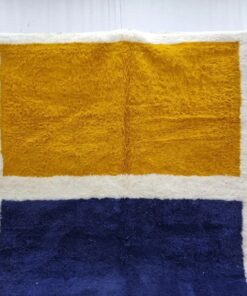 Yellow and Dark Blue Rug