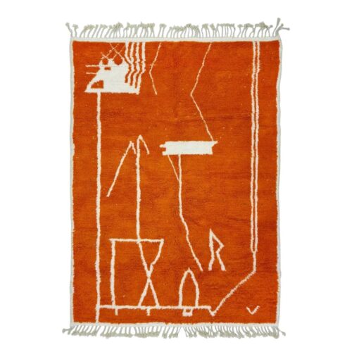 Orange Wool Rug