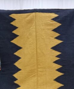 Black and Gold Geometric Rug