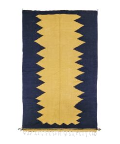 Black and Gold Geometric Rug