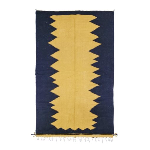 Black and Gold Geometric Rug