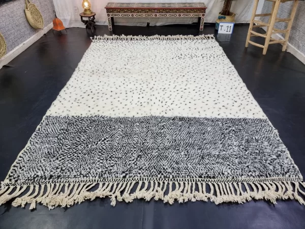Black And White Dotted Rug