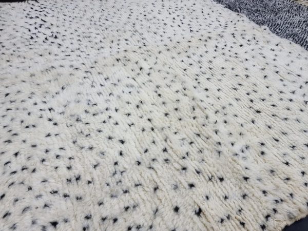 Black And White Dotted Rug
