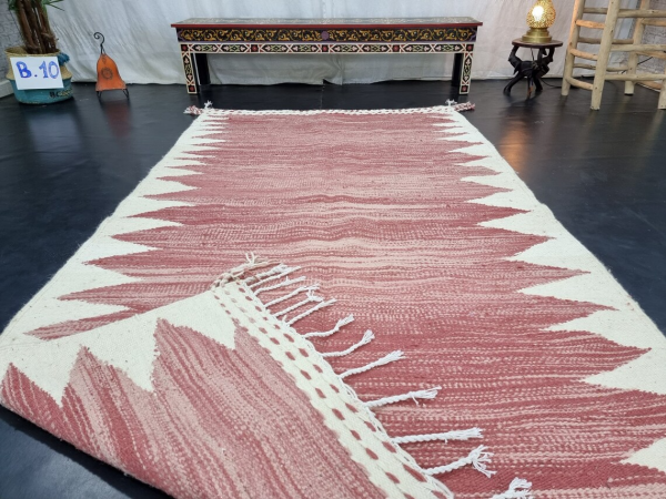 Rose Dust And White Rug