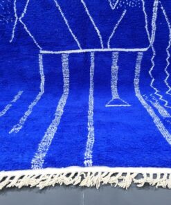 Royal Blue and White Rug